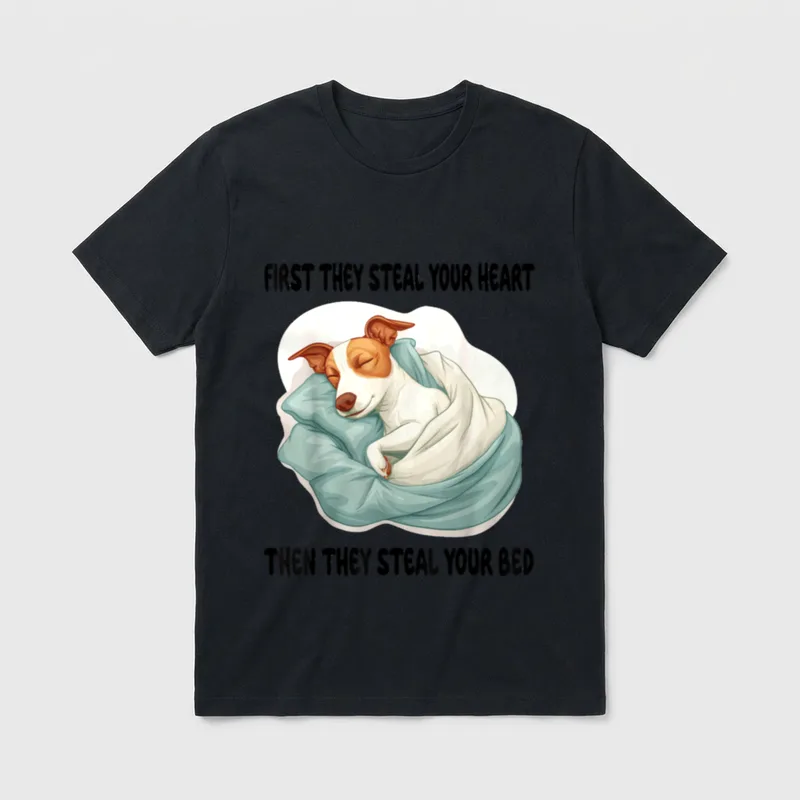 Parson Russell Terrier Schlafpyjama T-Shirt – Klassisches T-Shirt in Schwarz