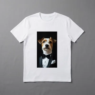 Parson Russell Terrier Smoking T-Shirt – Klassisches T-Shirt in Schwarz