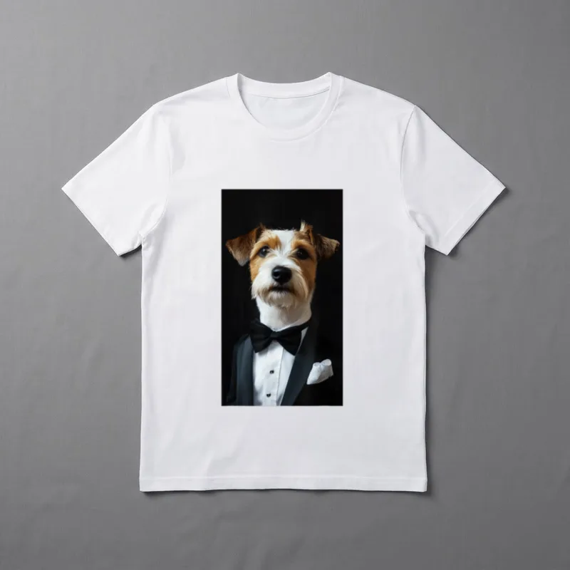 Parson Russell Terrier Smoking T-Shirt – Klassisches T-Shirt in Schwarz