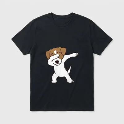 Dabbing Jack Russell Terrier T-Shirt 0059 – Klassisches T-Shirt in Schwarz
