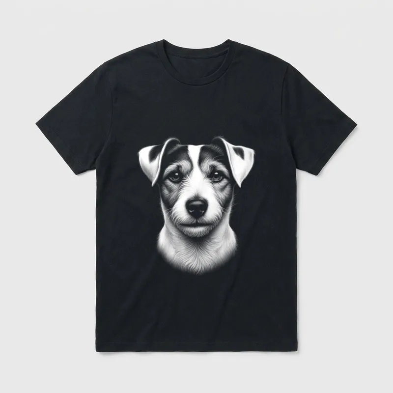 Realistisches Jack Russell Terrier T-Shirt – Klassisches T-Shirt in Schwarz