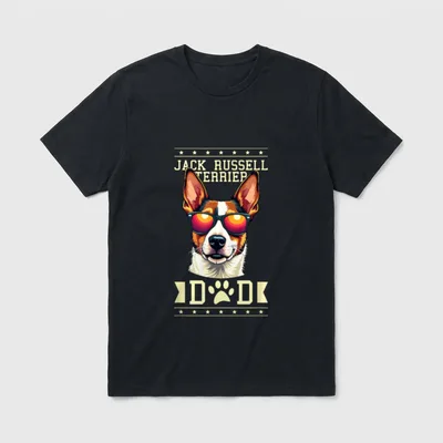 Jack Russell Terrier Dad T-Shirt – Klassisches T-Shirt in Schwarz