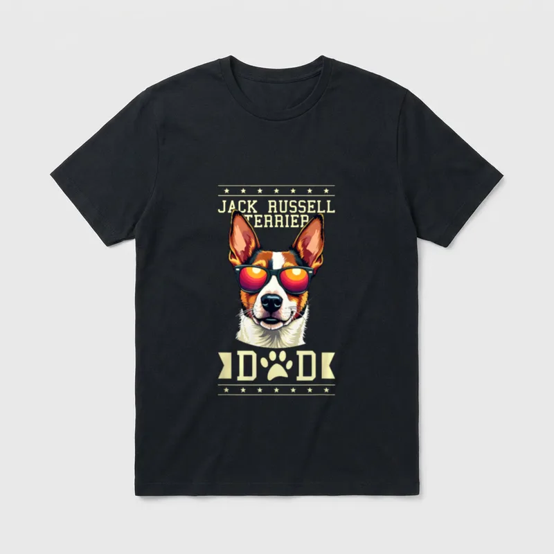 Jack Russell Terrier Dad T-Shirt – Klassisches T-Shirt in Schwarz