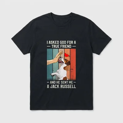 Jack Russell Terrier Jack T-Shirt 0067 – Klassisches T-Shirt in Schwarz