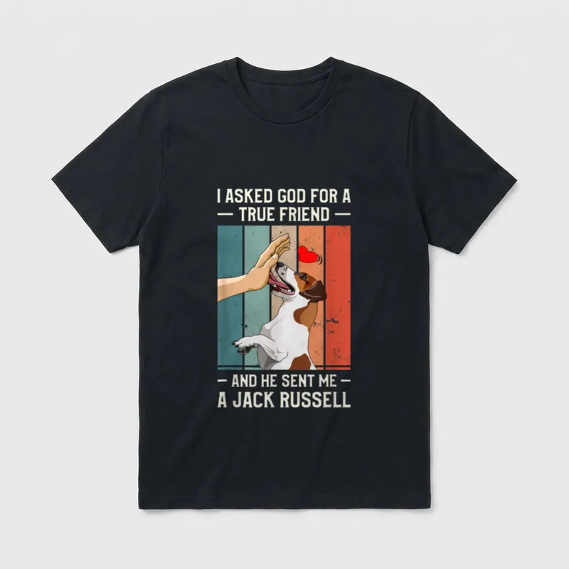 Jack Russell Terrier Jack T-Shirt 0067 – Klassisches T-Shirt in Schwarz