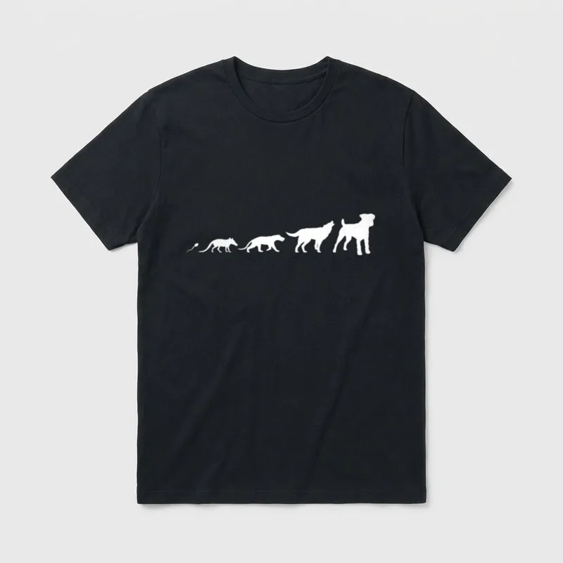 Parson Russell Terrier Hunde Evolution T-Shirt – Klassisches T-Shirt in Schwarz