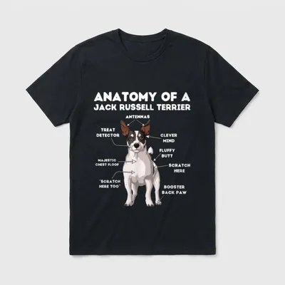 Lustiger Jack Russell Terrier T-Shirt 0079 – Klassisches T-Shirt in Schwarz