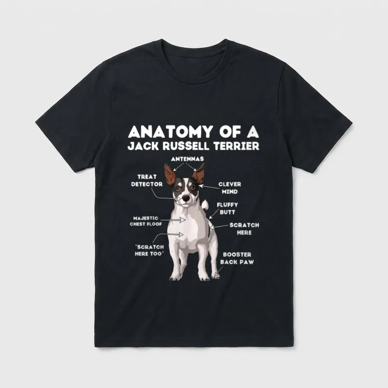 Lustiger Jack Russell Terrier T-Shirt 0079 – Klassisches T-Shirt in Schwarz