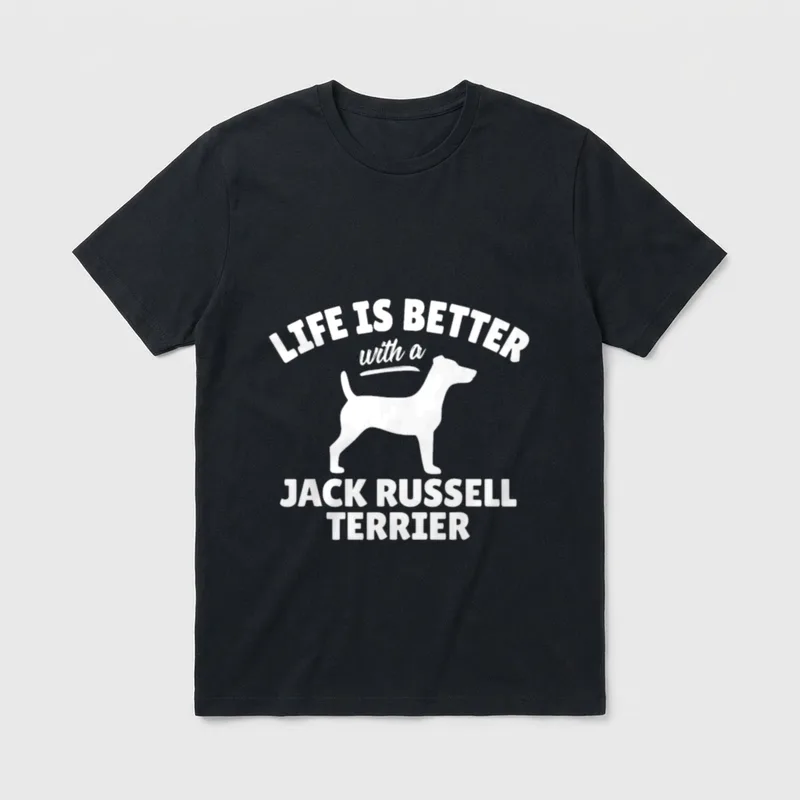 Jack Russell Terrier T-Shirt 0080 – Klassisches T-Shirt in Schwarz