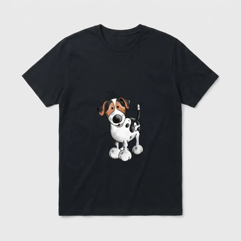 Knuffiger Jack Russell Terrier T-Shirt – Klassisches T-Shirt in Schwarz