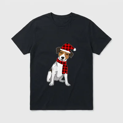 Lustiges Jack Russell Terrier Weihnachten T-Shirt – Klassisches T-Shirt in Schwarz
