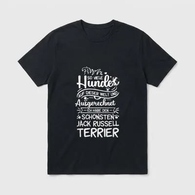 Jack Russell Terrier Jack T-Shirt 0089 – Klassisches T-Shirt in Schwarz