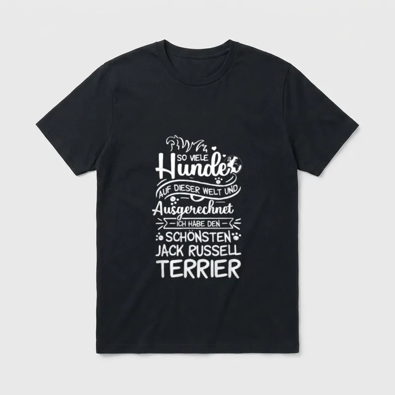 Jack Russell Terrier Jack T-Shirt 0089 – Klassisches T-Shirt in Schwarz