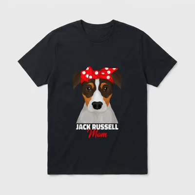Jack Russell Mama Jack T-Shirt – Klassisches T-Shirt in Schwarz