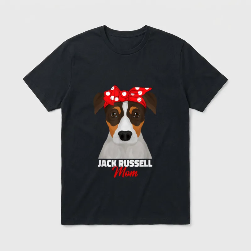 Jack Russell Mama Jack T-Shirt – Klassisches T-Shirt in Schwarz