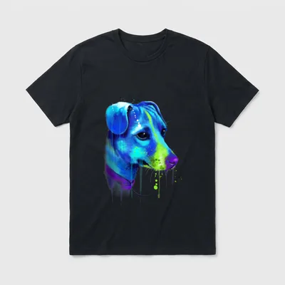 Jack Russell Terrier Hund T-Shirt 0092 – Klassisches T-Shirt in Schwarz