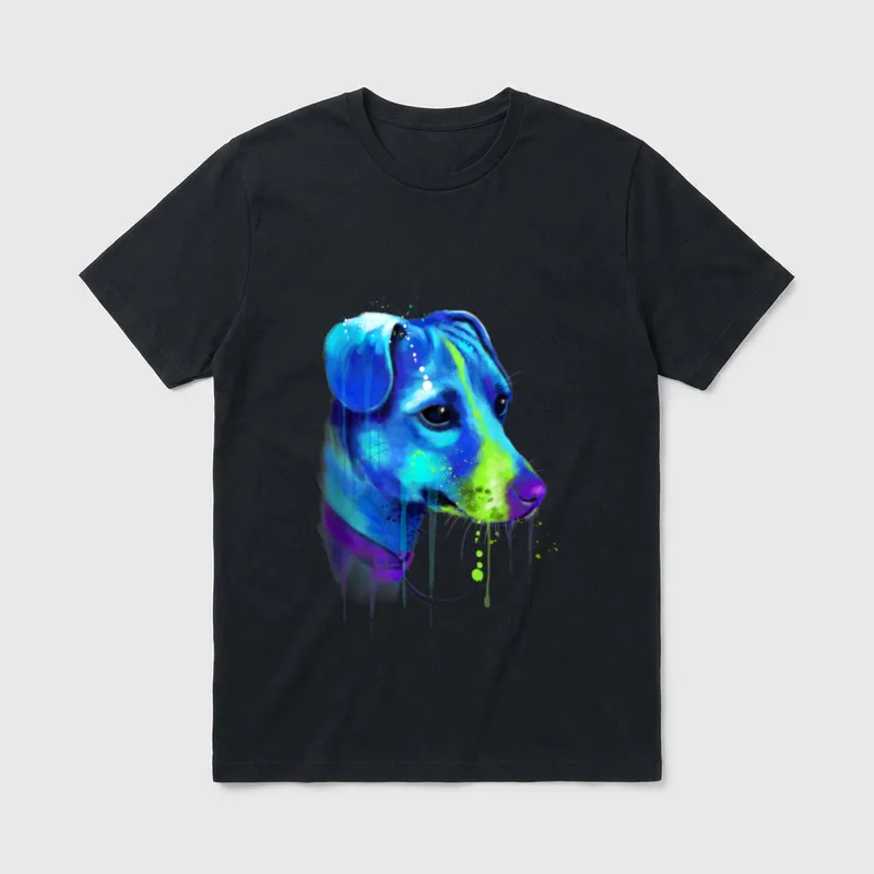 Jack Russell Terrier Hund T-Shirt 0092 – Klassisches T-Shirt in Schwarz