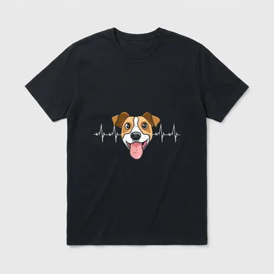 Herzschlag Pulslinien Design Jack T-Shirt – Klassisches T-Shirt in Schwarz
