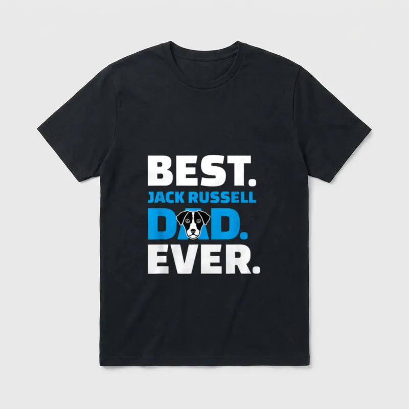 Jack Russell Terrier Papa T-Shirt – Klassisches T-Shirt in Schwarz