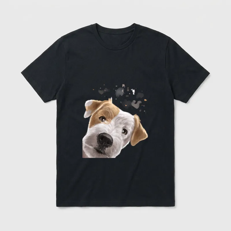 Neugieriger Parson Russell Terrier T-Shirt – Klassisches T-Shirt in Schwarz
