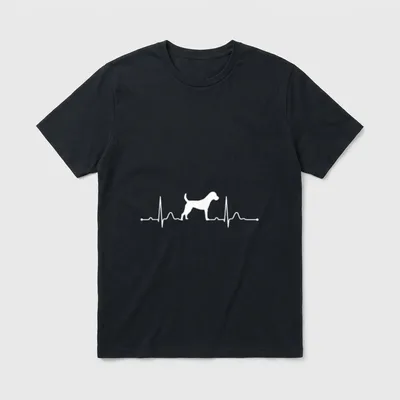 Parson Russell Terrier Heartbeat T-Shirt – Klassisches T-Shirt in Schwarz