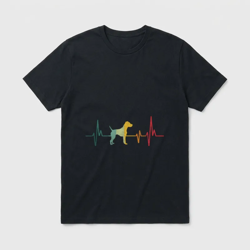 Heartbeat Herzschlag Design Parson T-Shirt – Klassisches T-Shirt in Schwarz