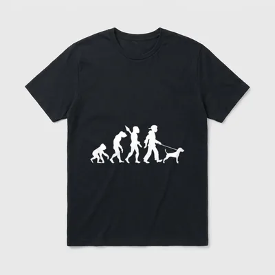 Parson Russell Terrier Evolution T-Shirt – Klassisches T-Shirt in Schwarz