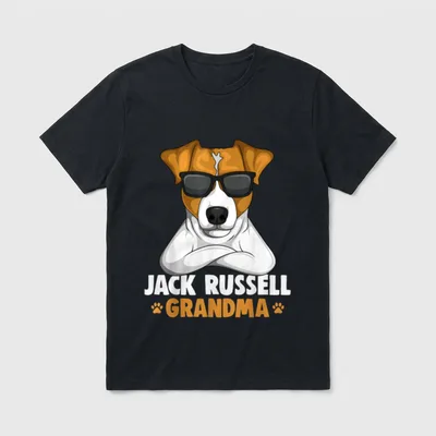 Jack Russell Terrier Grandma T-Shirt – Klassisches T-Shirt in Schwarz