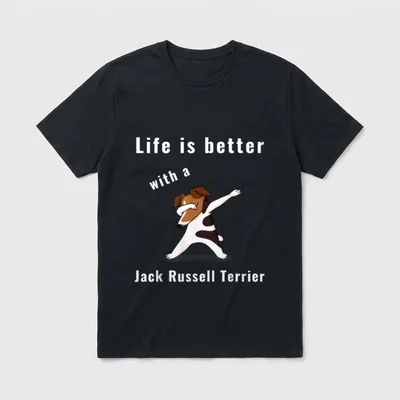 Life is better with T-Shirt 0121 – Klassisches T-Shirt in Schwarz