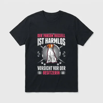 Parson Russell Terrier Besitzerin T-Shirt – Klassisches T-Shirt in Schwarz