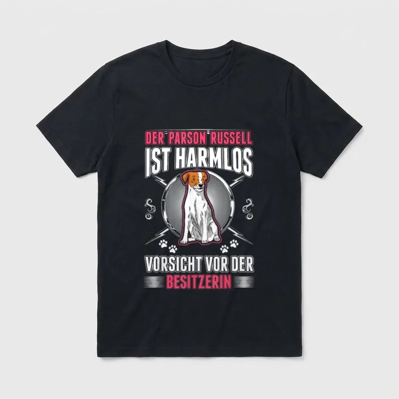 Parson Russell Terrier Besitzerin T-Shirt – Klassisches T-Shirt in Schwarz