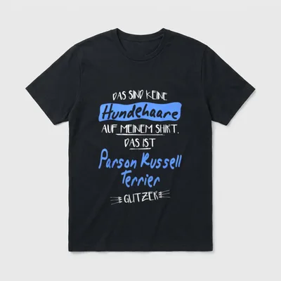 Hundehaare Parson Russell Terrier T-Shirt – Klassisches T-Shirt in Schwarz