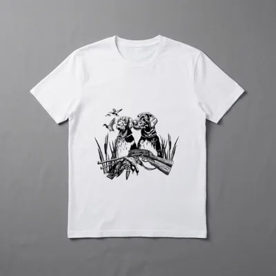 Deutsch Drahthaar Jagdhund Jäger Hund T-Shirt – Klassisches T-Shirt in Schwarz