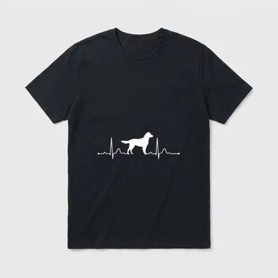 Kleiner Münsterländer Heartbeat Herzschlag T-Shirt – Klassisches T-Shirt in Schwarz