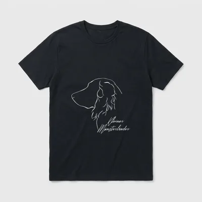 Kleiner Münsterländer Profil Hunderasse T-Shirt – Klassisches T-Shirt in Schwarz