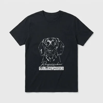 Bayerischer Gebirgsschweisshund Hundportrait T-Shirt – Klassisches T-Shirt in Schwarz