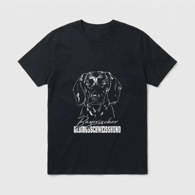 Bayerischer Gebirgsschweisshund Hundportrait T-Shirt – Klassisches T-Shirt in Schwarz