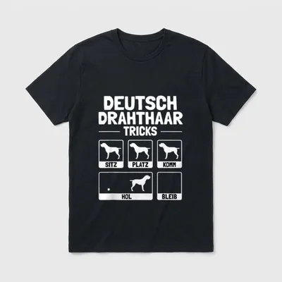 Lustiges Deutsch Drahthaar Hund T-Shirt – Klassisches T-Shirt in Schwarz