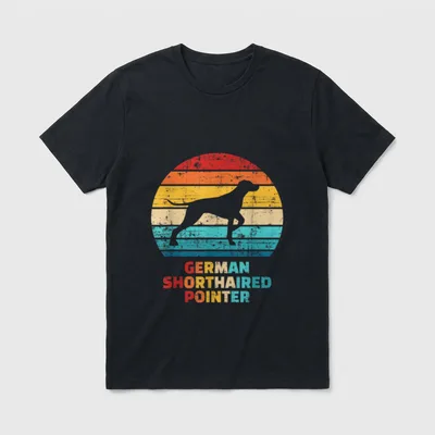 Deutsch Kurzhaar vintage retro T-Shirt – Klassisches T-Shirt in Schwarz