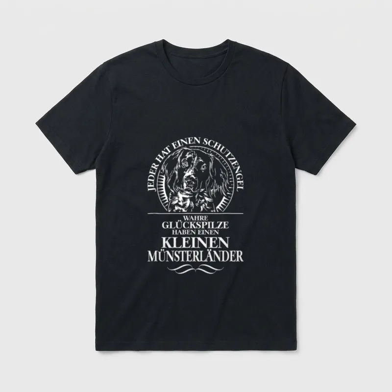 Kleiner Münsterländer Schutzengel Jagdhund T-Shirt – Klassisches T-Shirt in Schwarz