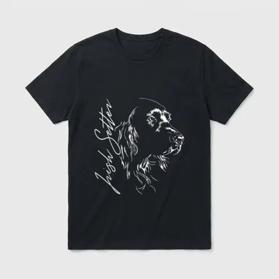 Irish Setter Portrait Hund T-Shirt – Klassisches T-Shirt in Schwarz