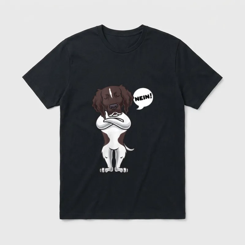 Sturer Kleiner Münsterländer Hund T-Shirt – Klassisches T-Shirt in Schwarz