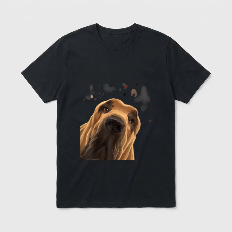 Hund Bloodhound T-Shirt – Klassisches T-Shirt in Schwarz