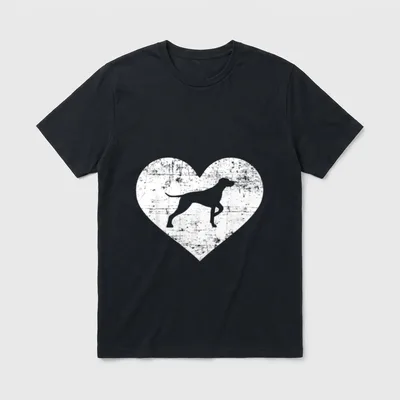 Deutsch Kurzhaar Herz T-Shirt – Klassisches T-Shirt in Schwarz
