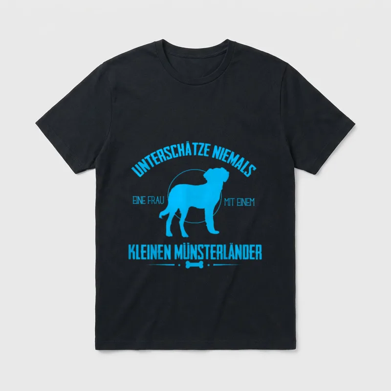 Unterschätze nie eine Frau Jagdhunde T-Shirt – Klassisches T-Shirt in Schwarz