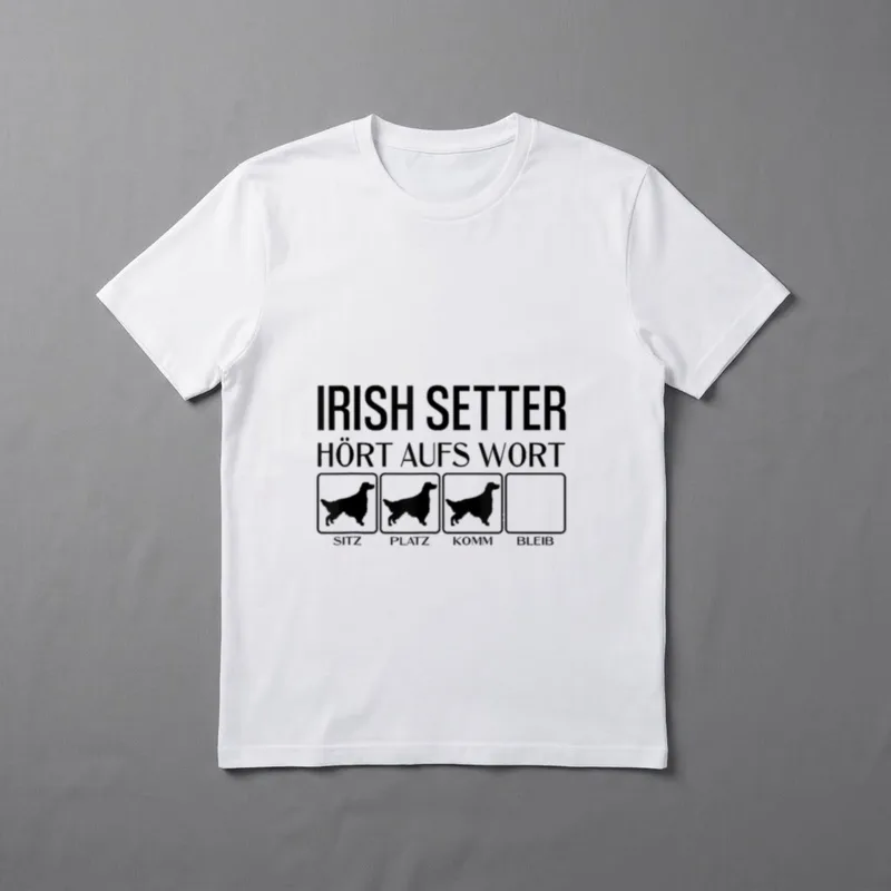 Irish Setter Hört aufs T-Shirt – Klassisches T-Shirt in Schwarz