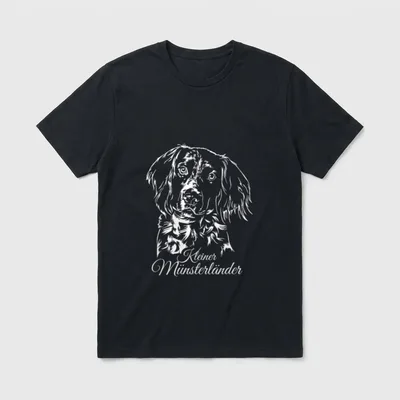 Kleiner Münsterländer Hund Hunde Portrait T-Shirt – Klassisches T-Shirt in Schwarz