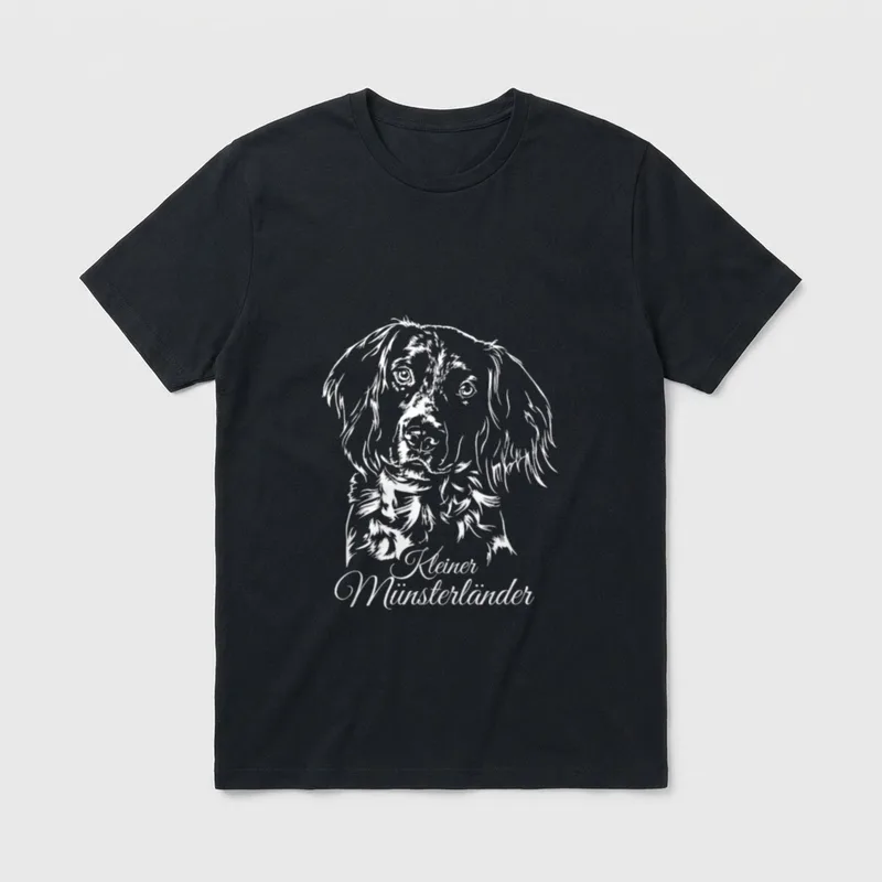 Kleiner Münsterländer Hund Hunde Portrait T-Shirt – Klassisches T-Shirt in Schwarz