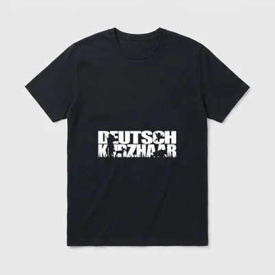 Deutsch Kurzhaar Jagdhund Hunde T-Shirt 0066 – Klassisches T-Shirt in Schwarz