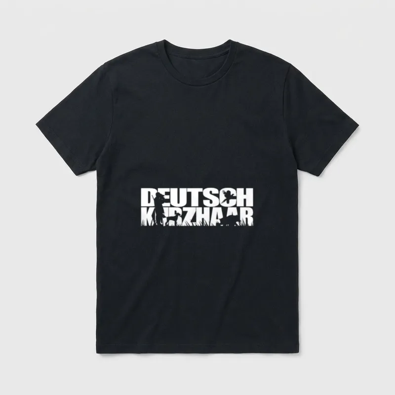 Deutsch Kurzhaar Jagdhund Hunde T-Shirt 0066 – Klassisches T-Shirt in Schwarz